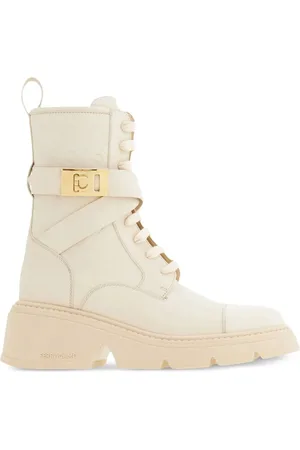 Salvatore Ferragamo Monogram combat boots