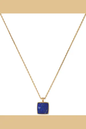 EMANUELE BICOCCHI Square lapis pendant necklace