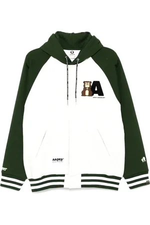 A Bathing Ape Logo-patch hooded jacket