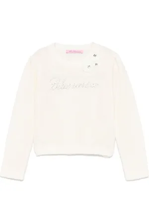 MISS BLUMARINE Logo-embellished sweater
