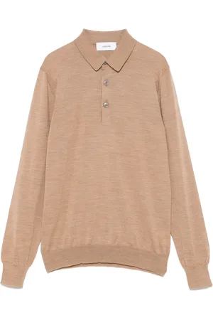 LARDINI Fine-knit polo shirt