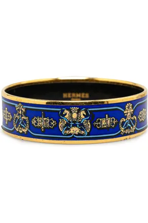 Hermès 2000-2020 Wide Printed Enamel Bangle 65 costume bracelet