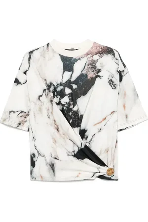 Roberto Cavalli Marble-print T-shirt
