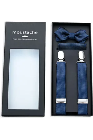 M. Moustache Textured suspender set