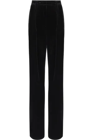 Balmain Pleated velvet trousers