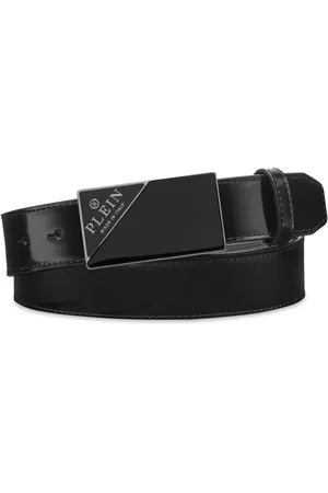Philipp Plein Logo buckle leather belt