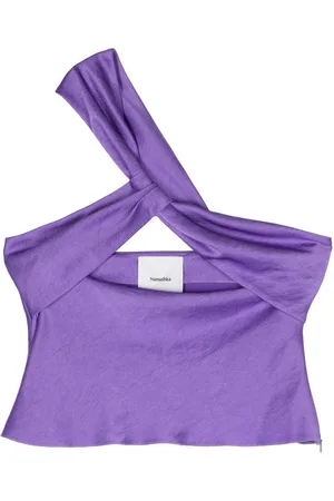 Nanushka Alvin twist-detail satin top