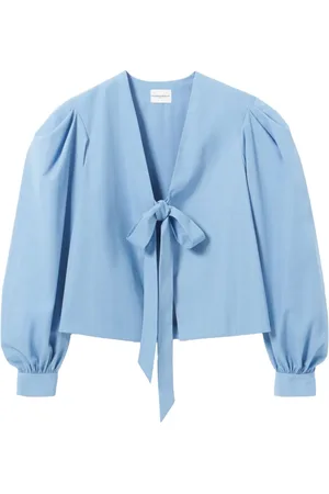 Claudie Pierlot Tie-front V-neck blouse