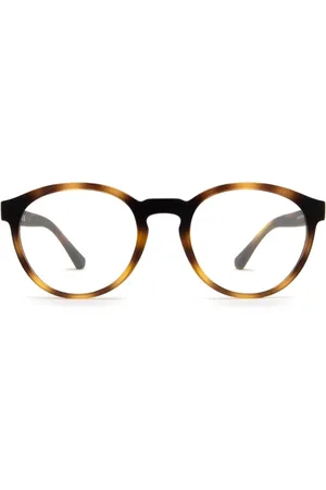 Emporio Armani Tortoiseshell-effect round sunglasses