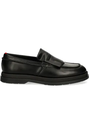 HUGO BOSS Fringe-detail leather loafers