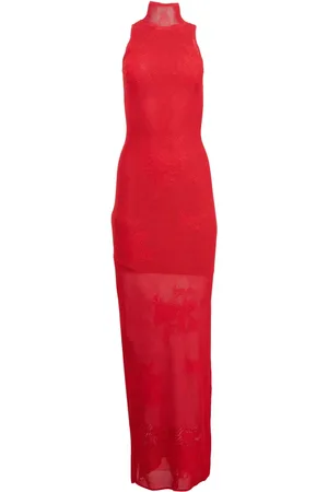 FLEUR DU MAL Pointelle-knit racer dress