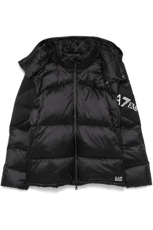 EA7 Logo-print puffer jacket