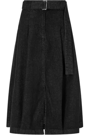Studio Tomboy Pintuck-detail belted skirt