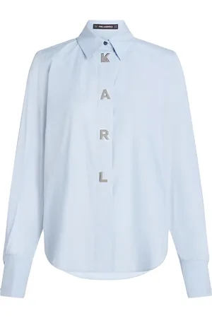 Karl Lagerfeld Karl lettering organic-cotton shirt