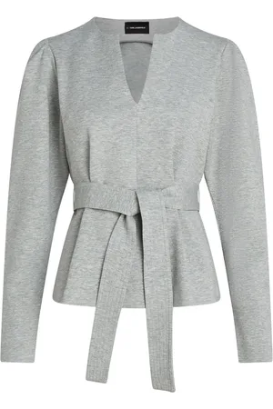 Karl Lagerfeld V-neck belted sweatshirt