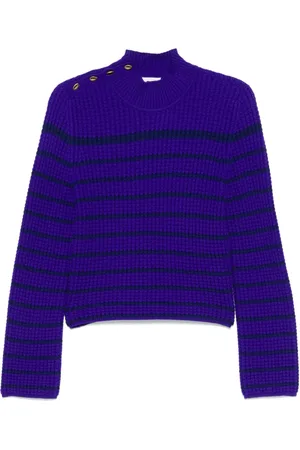 FORTE FORTE High-neck striped sweater