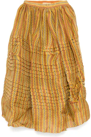 Prada 2008 Runway Fairy Printed Silk Organza Skirt