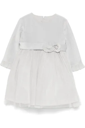 Amaya Floral-appliqué tulle dress