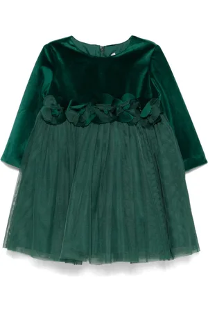 Amaya Floral-appliqué tulle dress