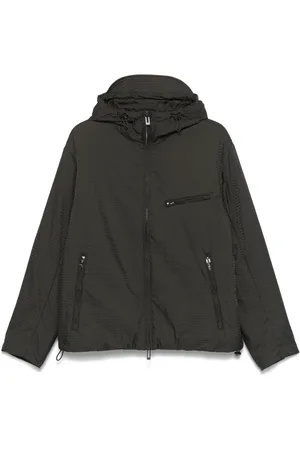 Emporio Armani Logo-jacquard hooded blouson