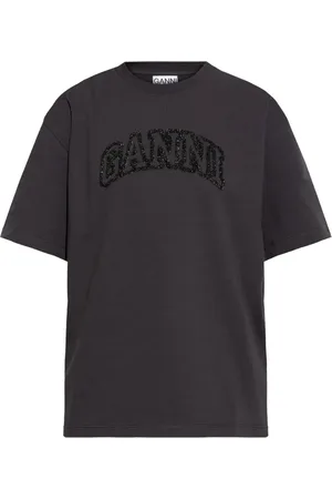 Ganni Logo-embroidered T-shirt