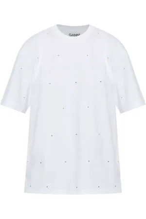 Ganni Crystal-embellished T-shirt