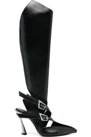 MUGLER 95mm buckled leather boots