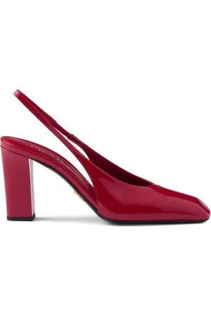 Prada 85mm leather slingback pumps
