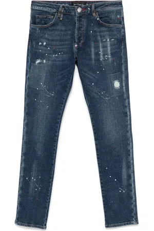 Philipp Plein Paint splatter-detail jeans