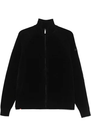RRD Velvet-finish zip-up cardigan