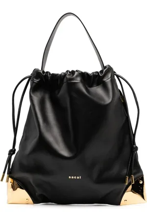 SACAI Corner metal drawstring bag