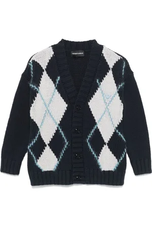 Emporio Armani Argyle-pattern cardigan