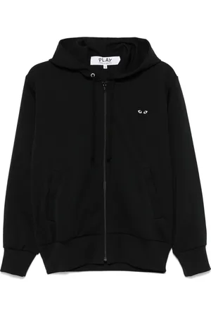Comme des Garçons Heart-patch zip-up hoodie