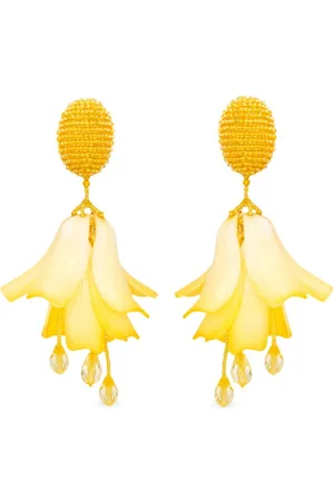 Oscar de la Renta Classic Impatiens clip-on earrings