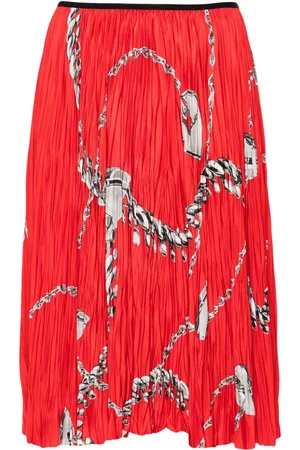Burberry Chain-print pleated miniskirt