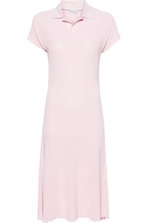 Burberry Ribbed polo-collar maxi dress