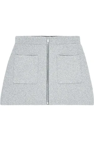 Ganni Zip-up knit skirt