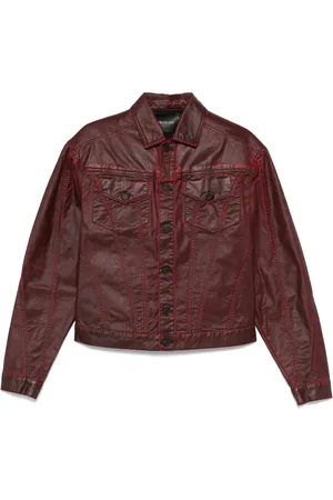 MUGLER Wax-effect denim jacket