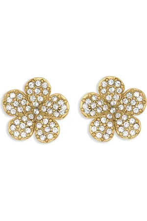 Oscar de la Renta Crystal Flower stud earrings