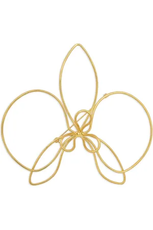 Oscar de la Renta Threaded Orchid brooch