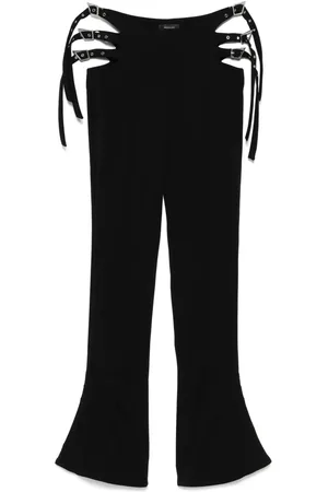 MUGLER Buckle-detail flared trousers