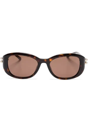 Alexander McQueen Tortoiseshell-effect sunglasses