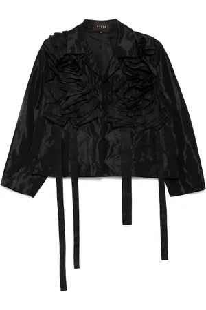 BIYAN Floral pleated oversized jacket