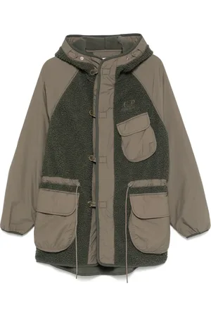 C.P. Company Faux-shearling hooded jacket