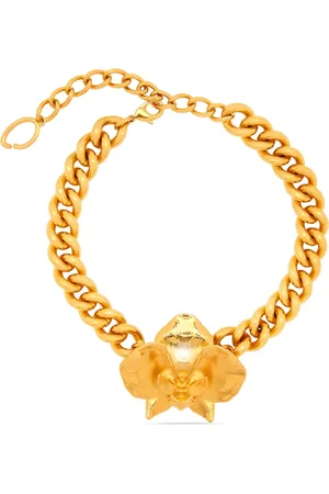 Oscar de la Renta Orchid chain-link necklace