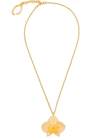 Oscar de la Renta Orchid pendant necklace