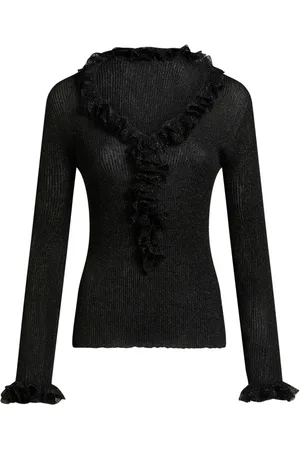 Etro Metallic ruffled jumper