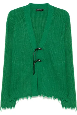 tout a coup V-neck raw-edged cardigan