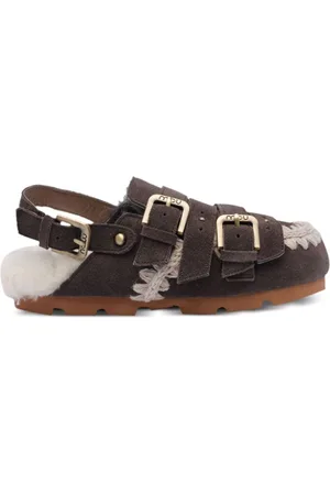 Mou Shearling-lined suede slippers