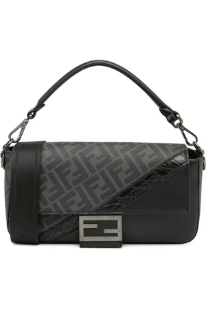 Fendi 2010-2023 Zucca Coated Canvas And Calfskin Baguette satchel